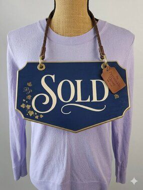 💜 Banana Republic Lavender Forever Crew Neck Sweater S